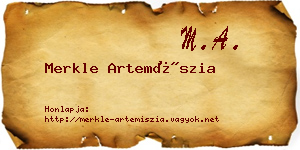 Merkle Artemíszia névjegykártya